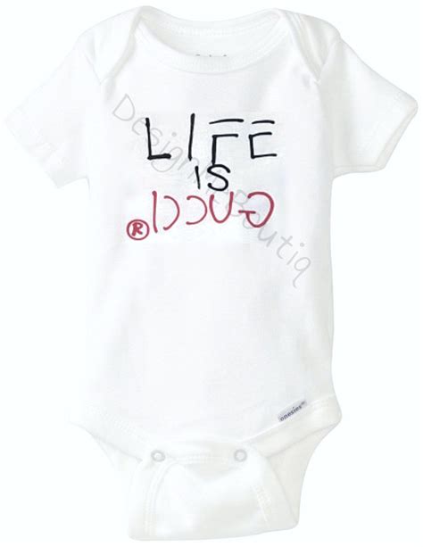 gucci dress baby|life is gucci baby onesie.